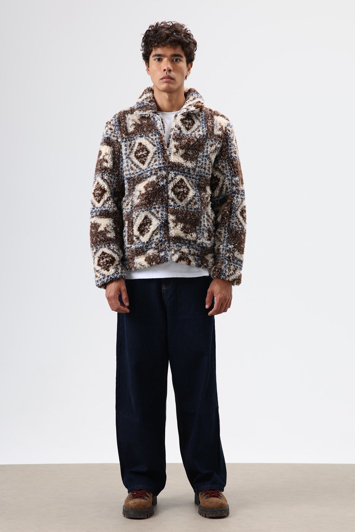 Oversize Peluş Mont