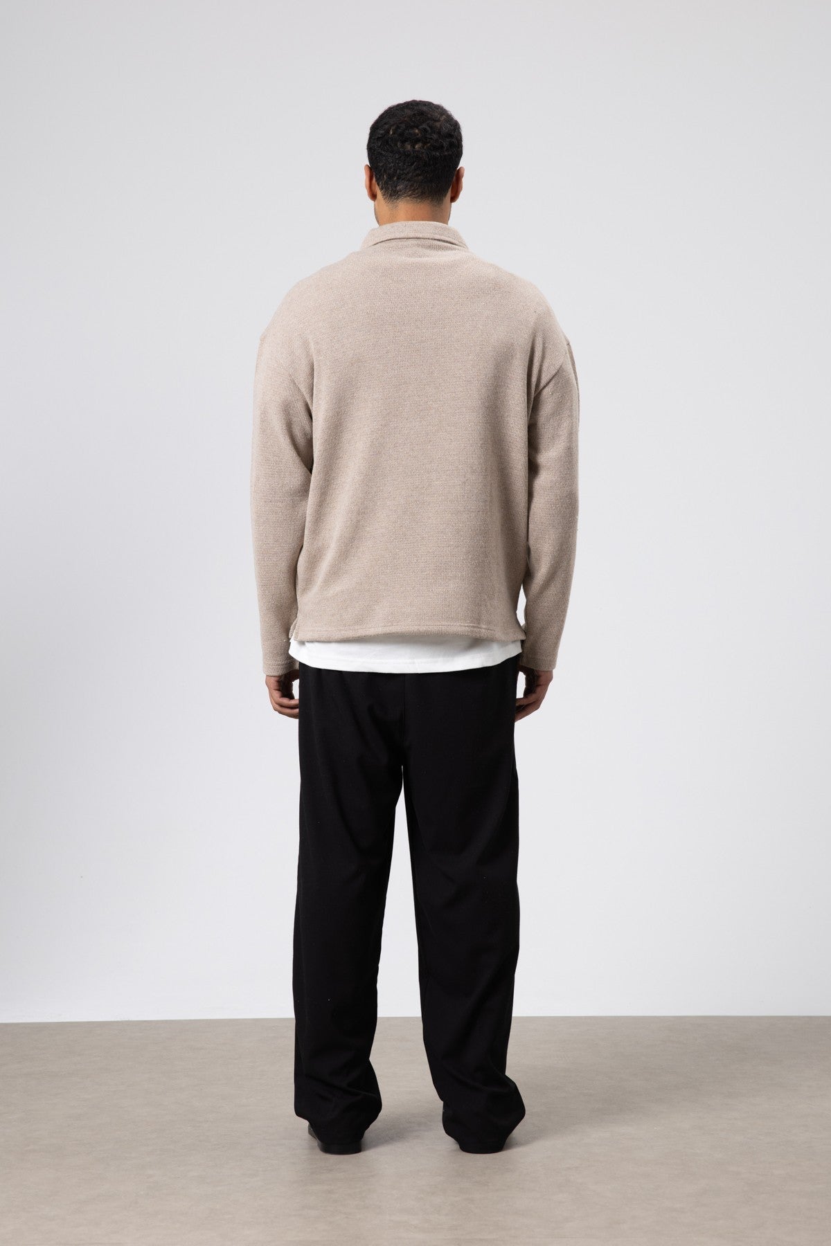 Oversize Polo Yaka Triko Kazak