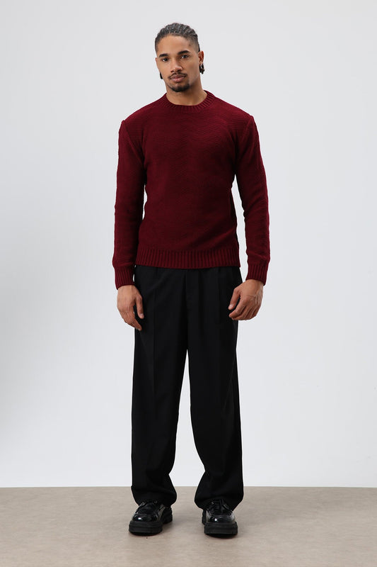 Bisiklet Yaka Oversize Triko Kazak