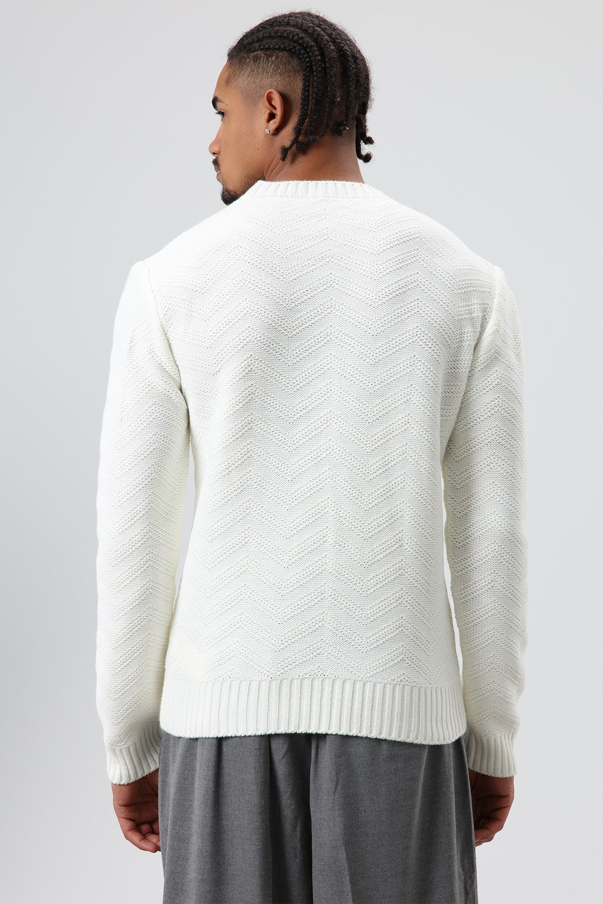 Bisiklet Yaka Oversize Triko Kazak