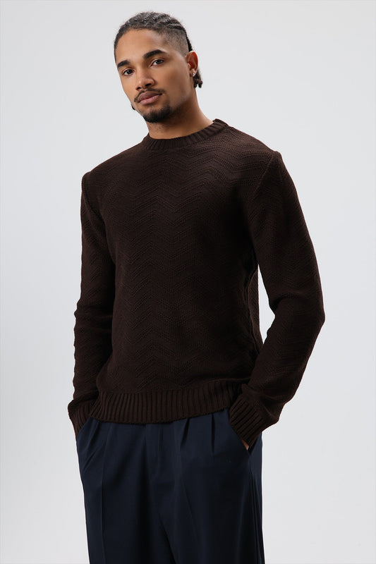 Bisiklet Yaka Oversize Triko Kazak