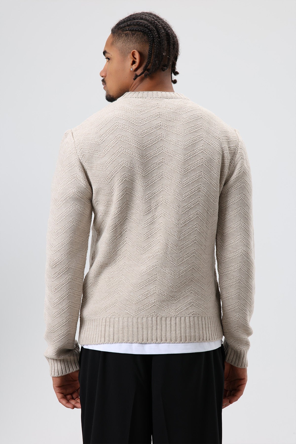 Bisiklet Yaka Oversize Triko Kazak