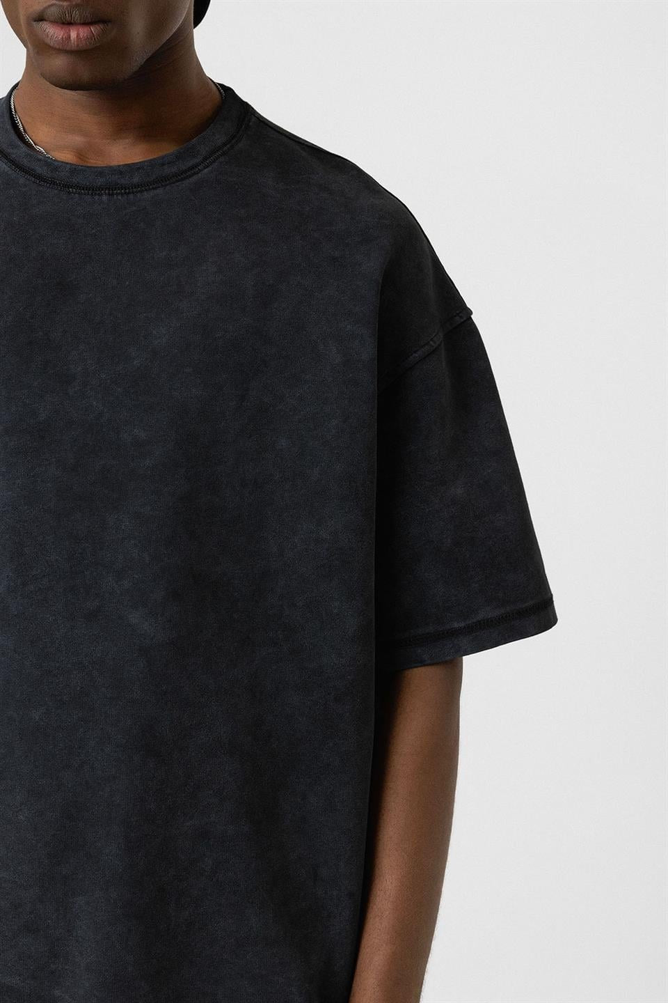 Yıkamalı Basic Oversize Tişört