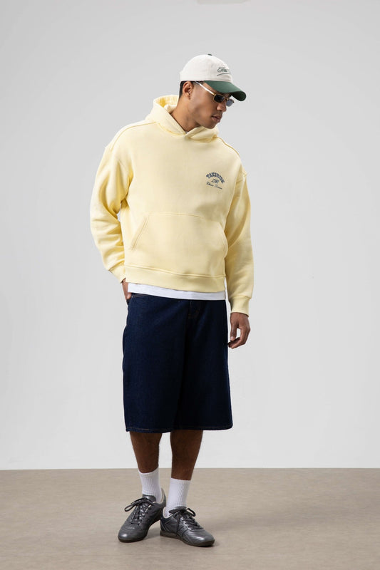Oversize Yıkamalı Boxy Fit Kapüşonlu Sweatshirt