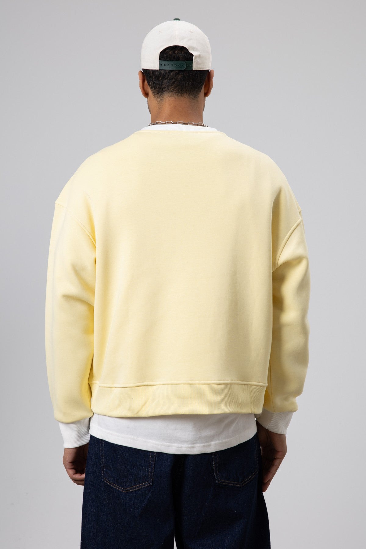 Bisiklet Yaka Cep Detaylı Oversize Sweatshirt