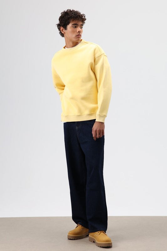 Basic Oversize Yıkamalı Sweatshirt