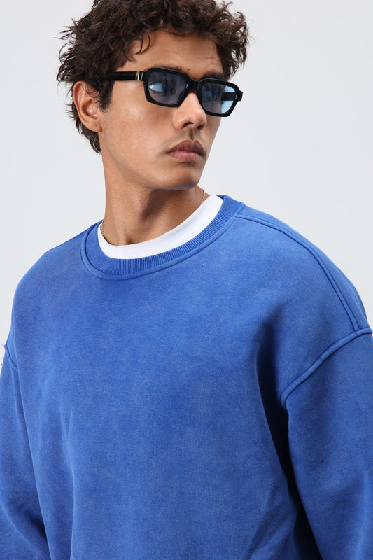 Basic Oversize Yıkamalı Sweatshirt