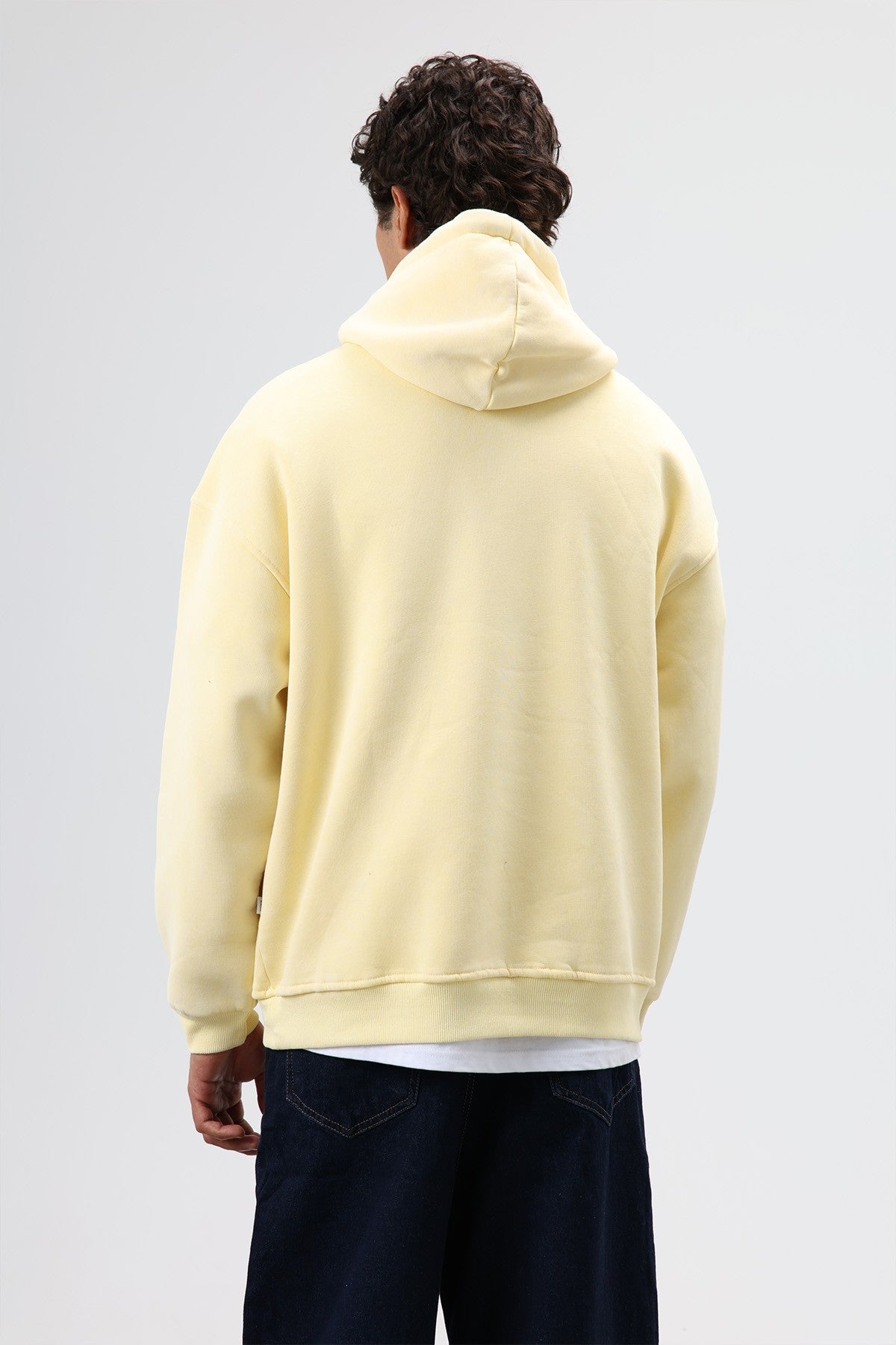 Basic Oversize Yıkamalı Hoodie