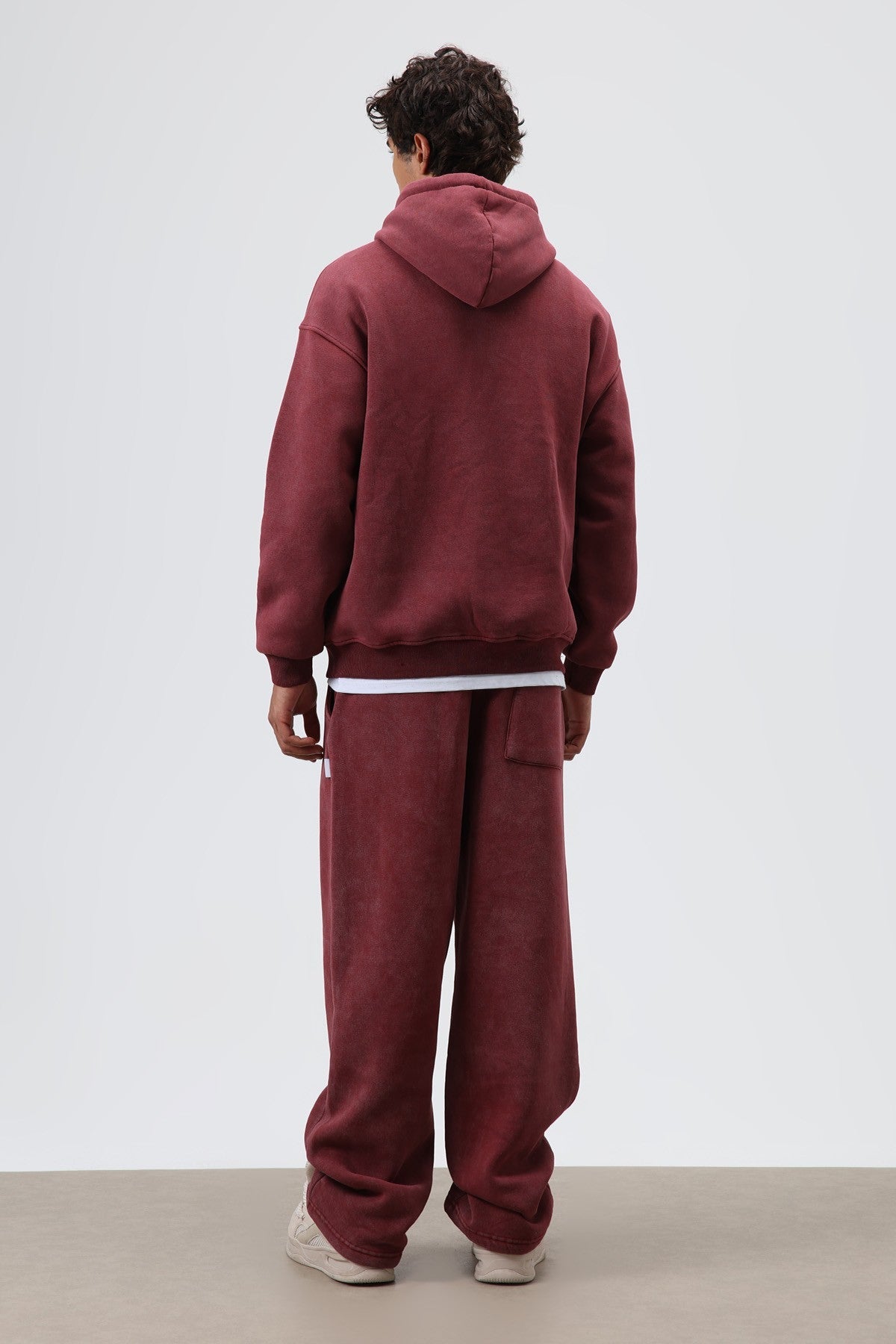 Basic Oversize Yıkamalı Hoodie