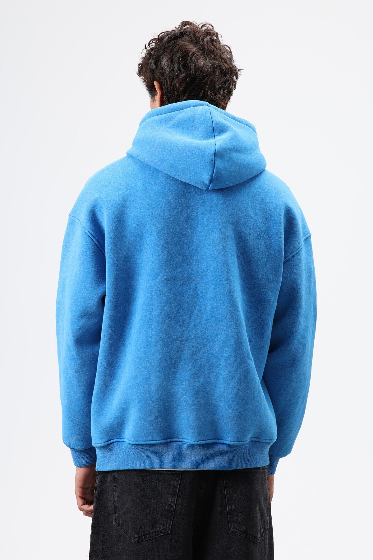 Basic Oversize Yıkamalı Hoodie