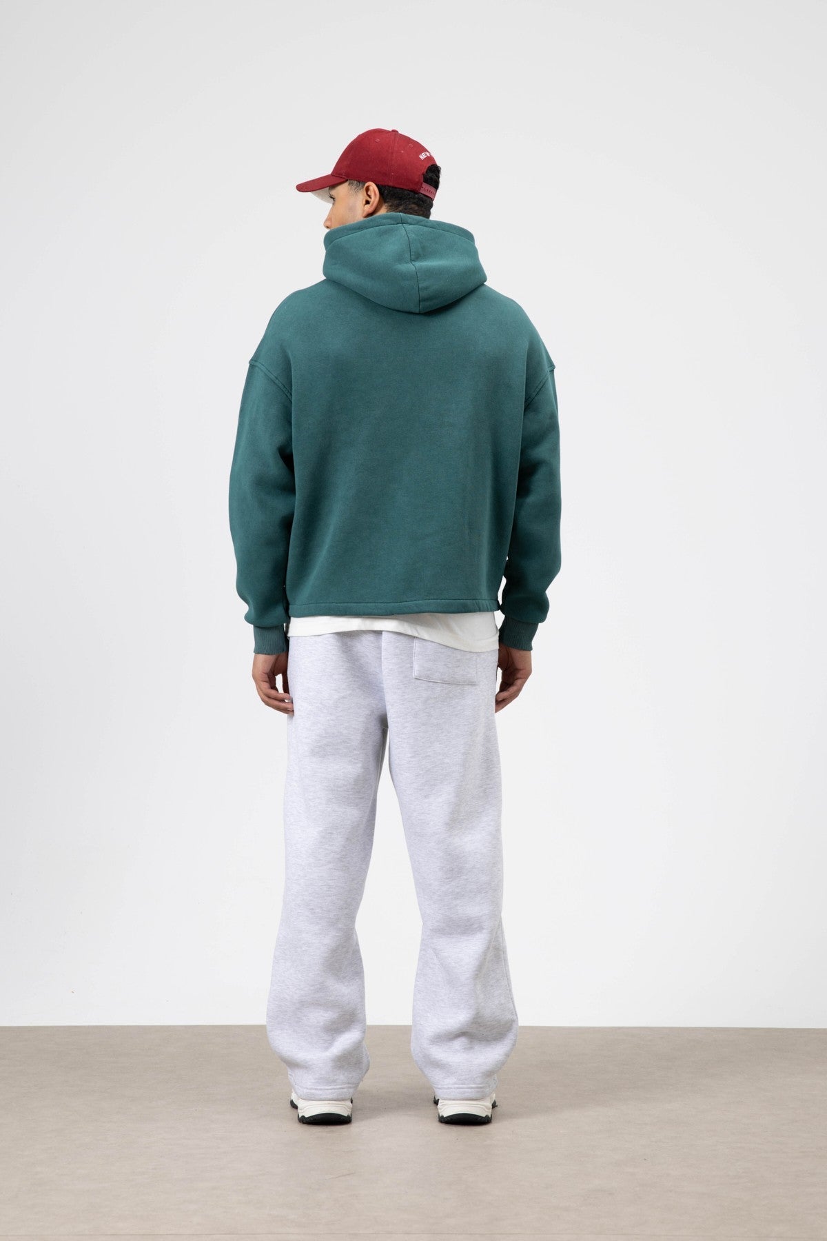 Oversize Fermuarlı Kapüşonlu Sweatshirt