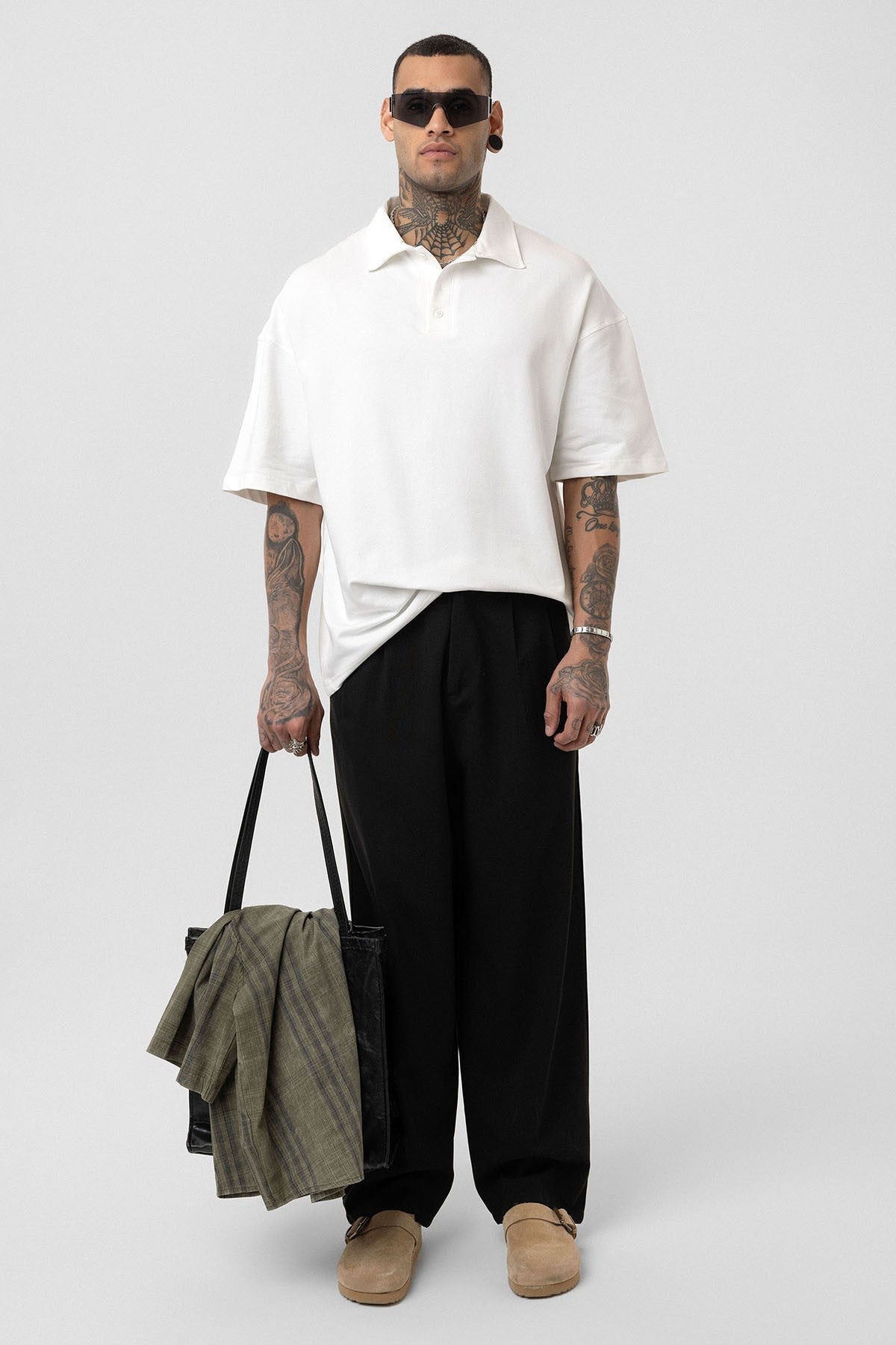 Basic Polo Yaka Oversize Tişört