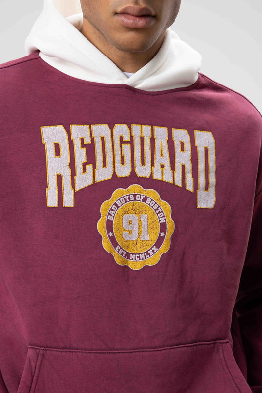 Oversize Baskılı Kapüşonlu Sweatshirt
