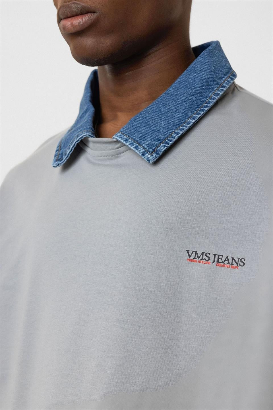 Polo Yaka Yazı Detaylı Oversize Tişört