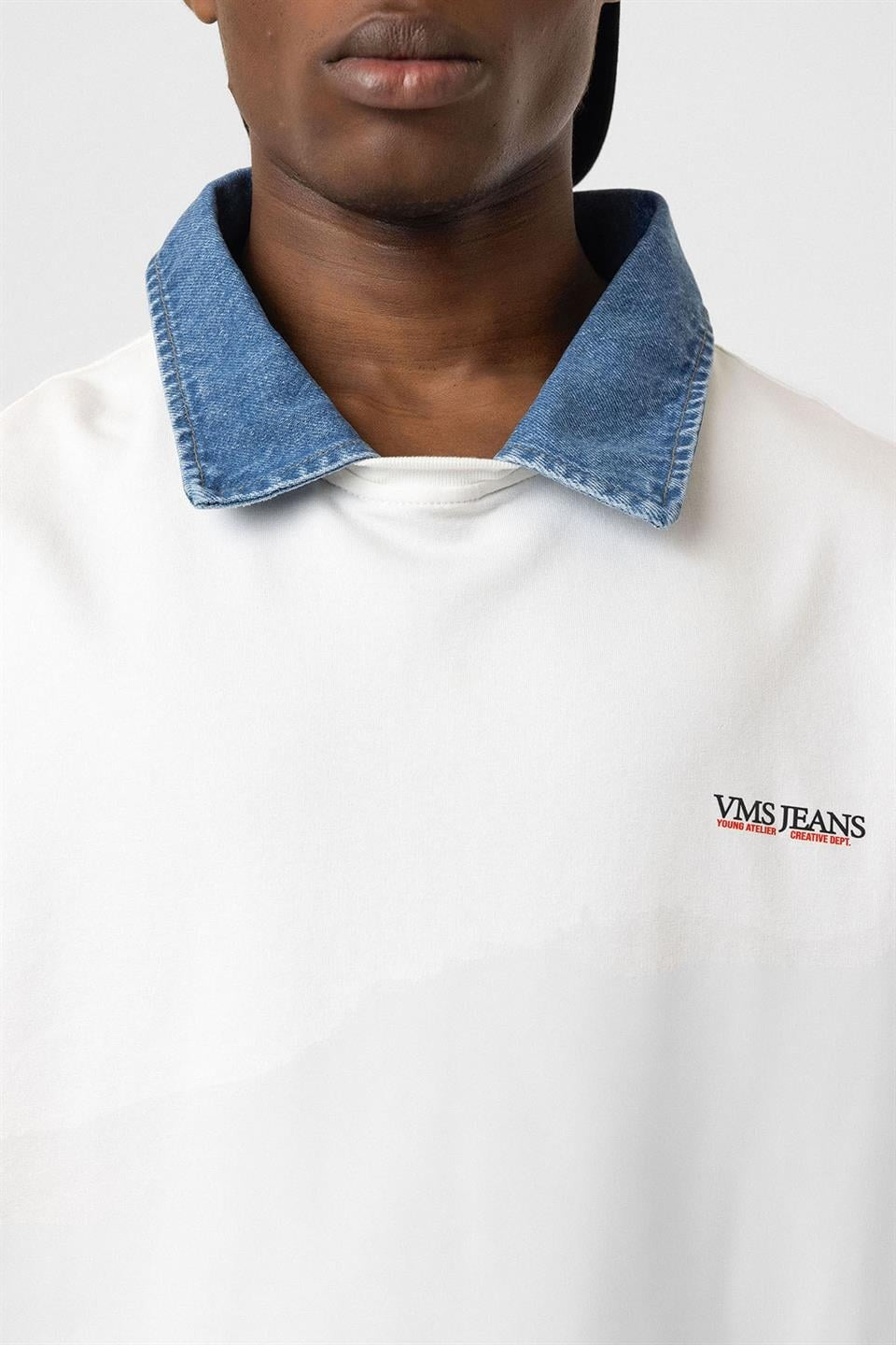 Polo Yaka Yazı Detaylı Oversize Tişört