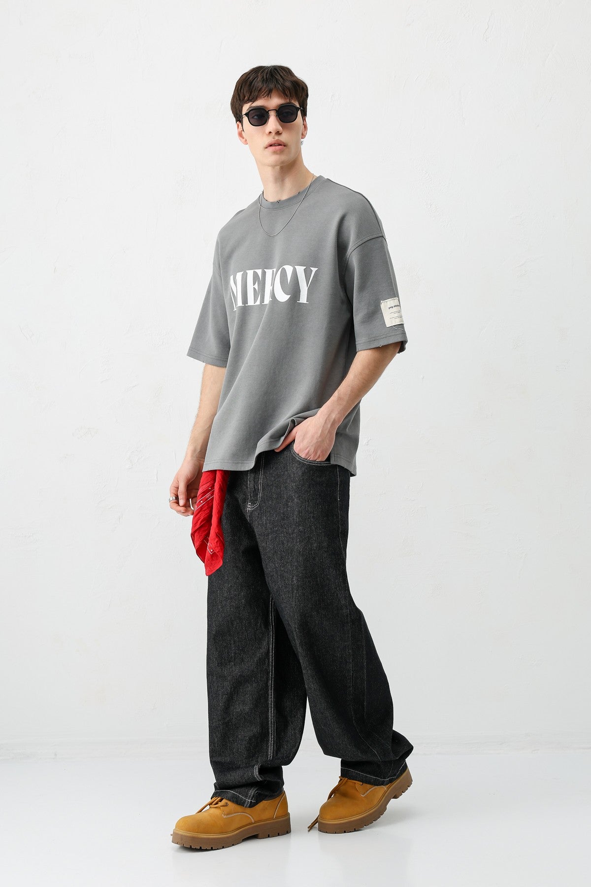 Baskılı Oversize Tişört
