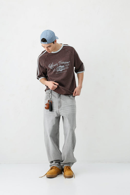 T-SHIRT WASHED REGLAN KOL