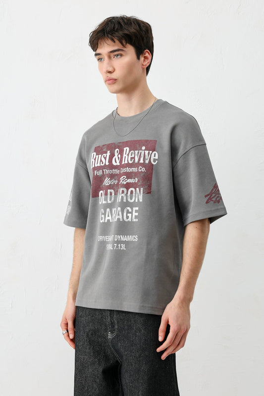 Oversize Baskılı Tişört