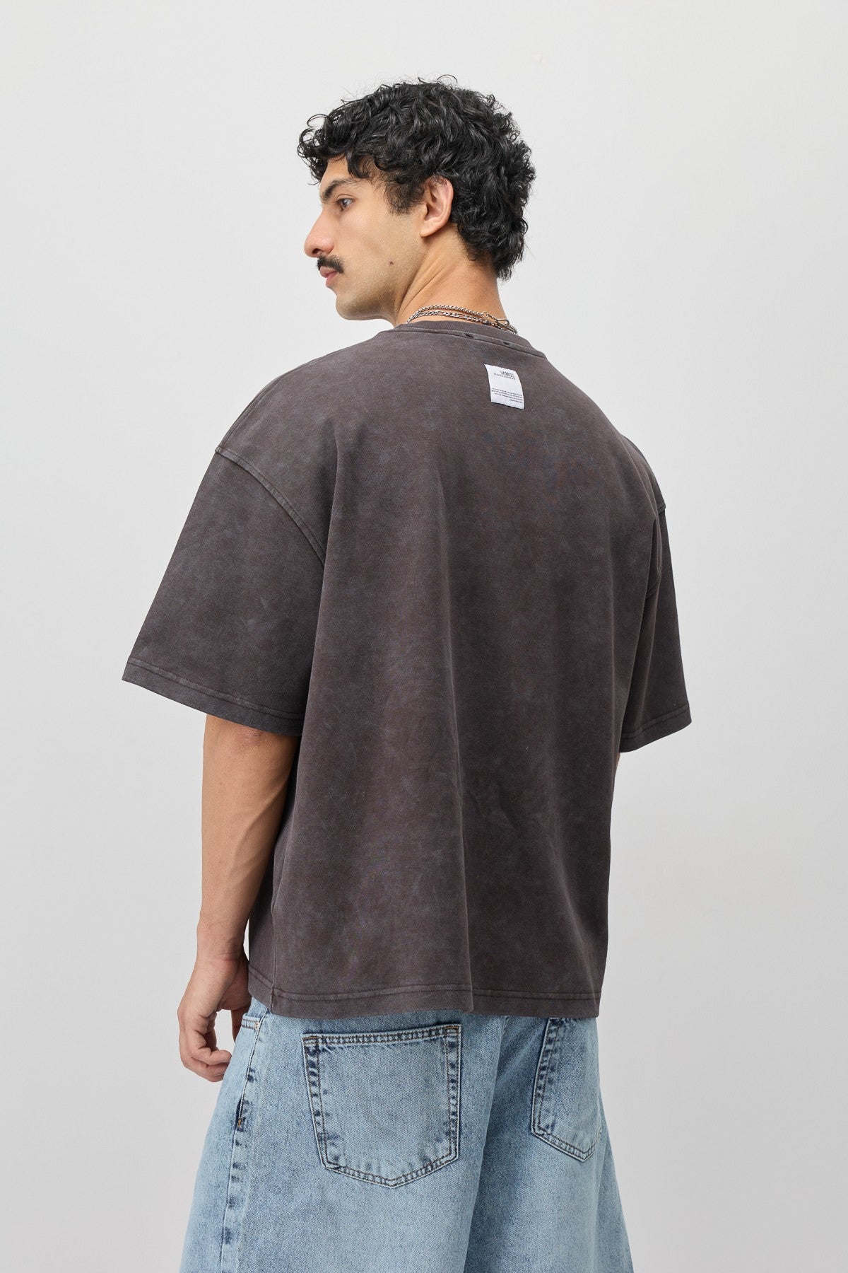 Oversize Ön Yazı Baskılı Tişört
