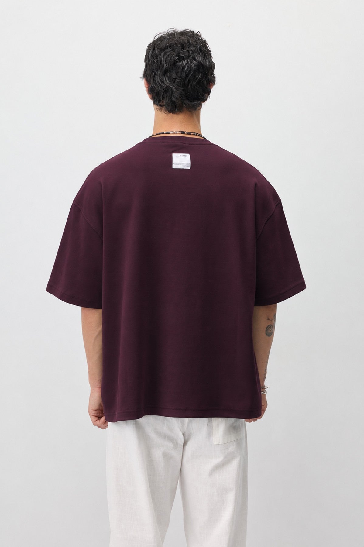 Oversize Ön Yazı Baskılı Tişört