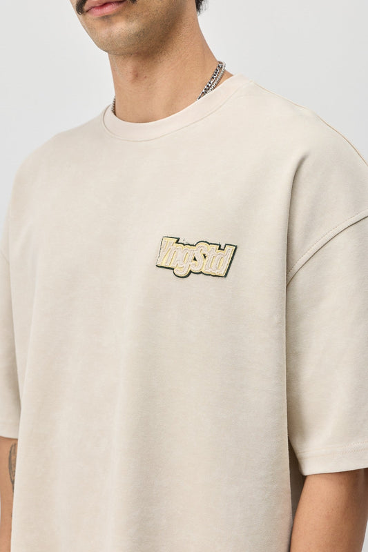 Oversize Etiket Baskılı Tİşört