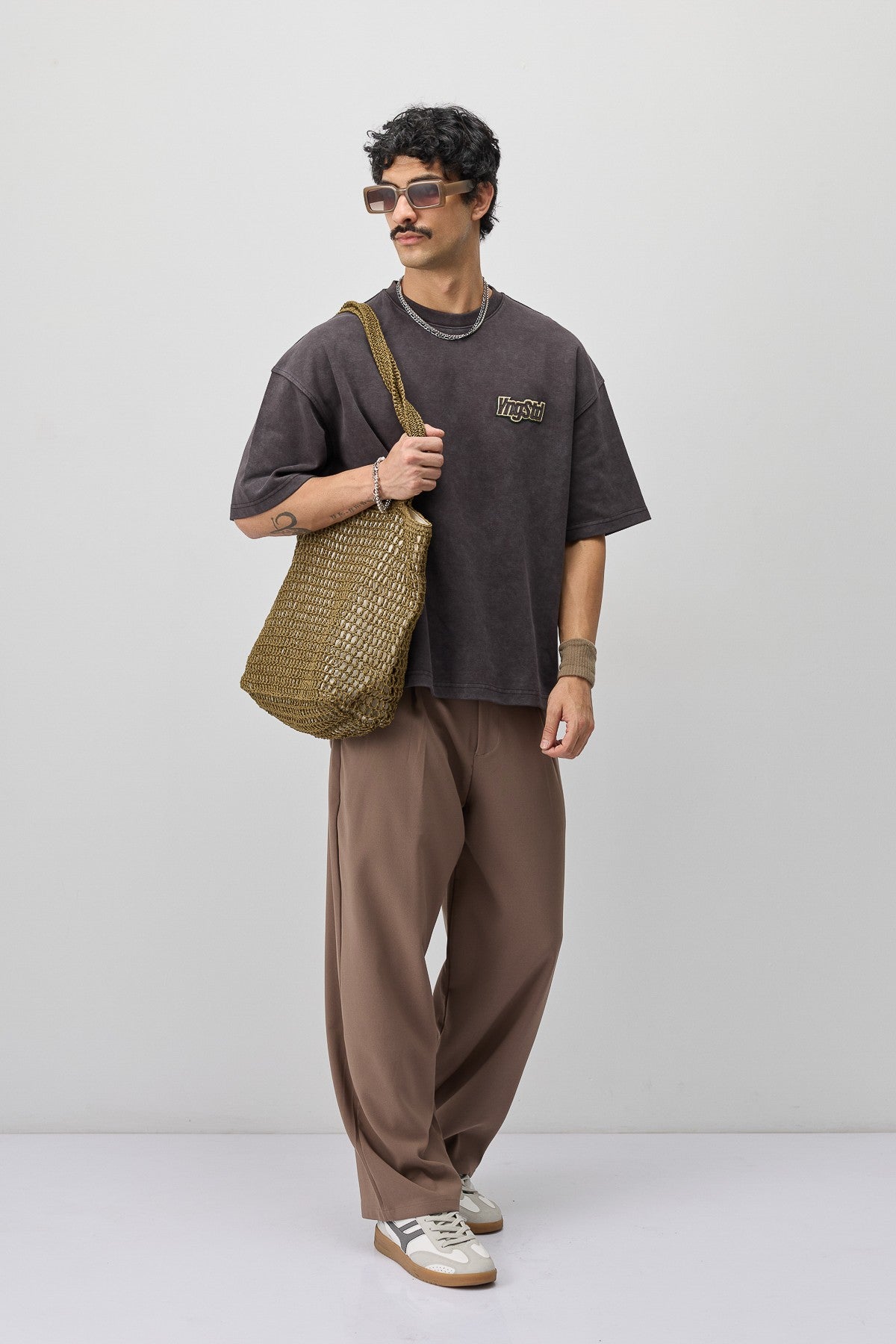 Oversize Etiket Baskılı Tİşört