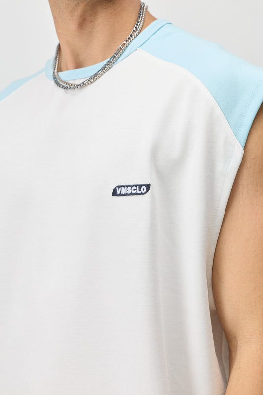 Oversize Arka Baskılı Kolsuz Tişört
