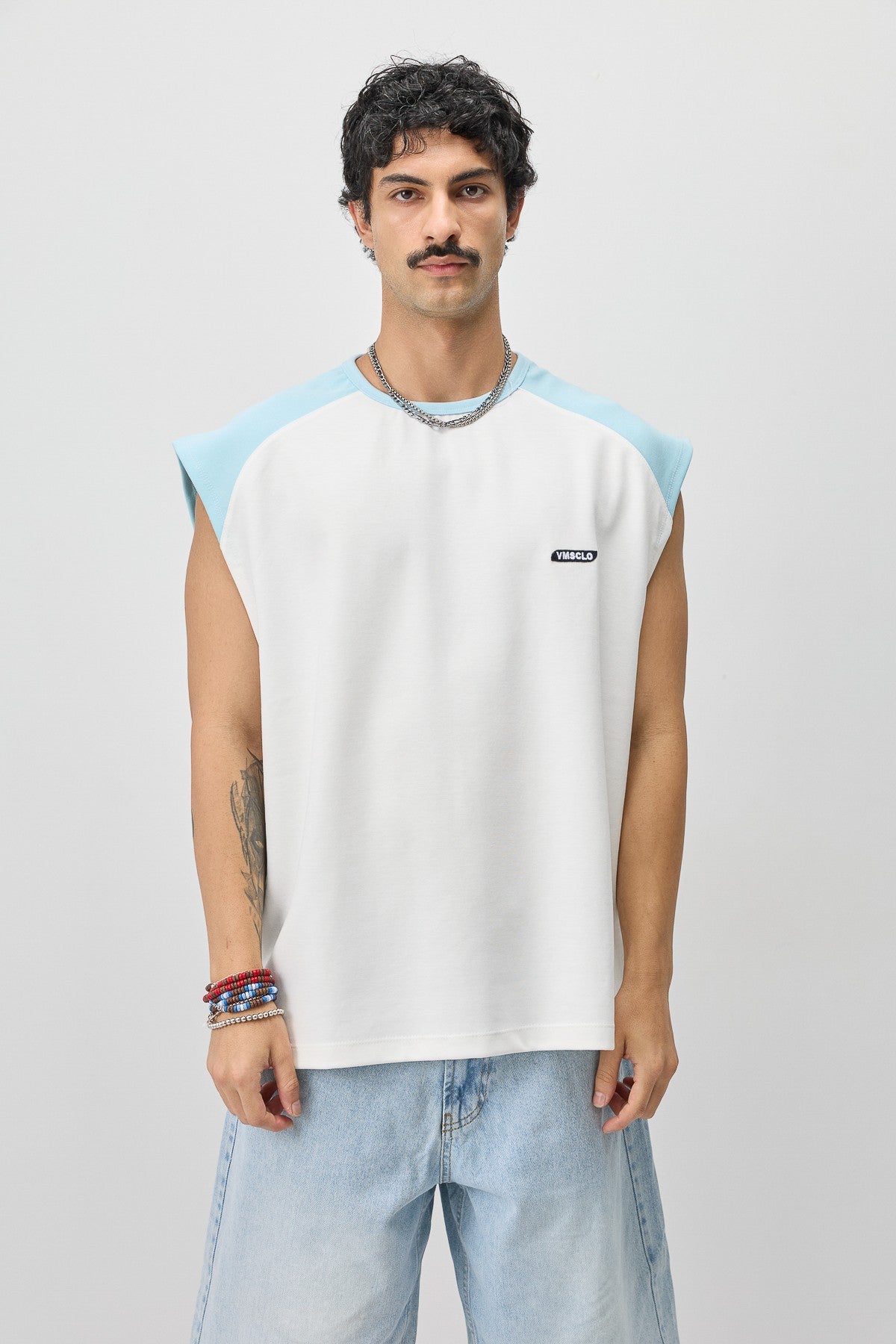 Oversize Arka Baskılı Kolsuz Tişört