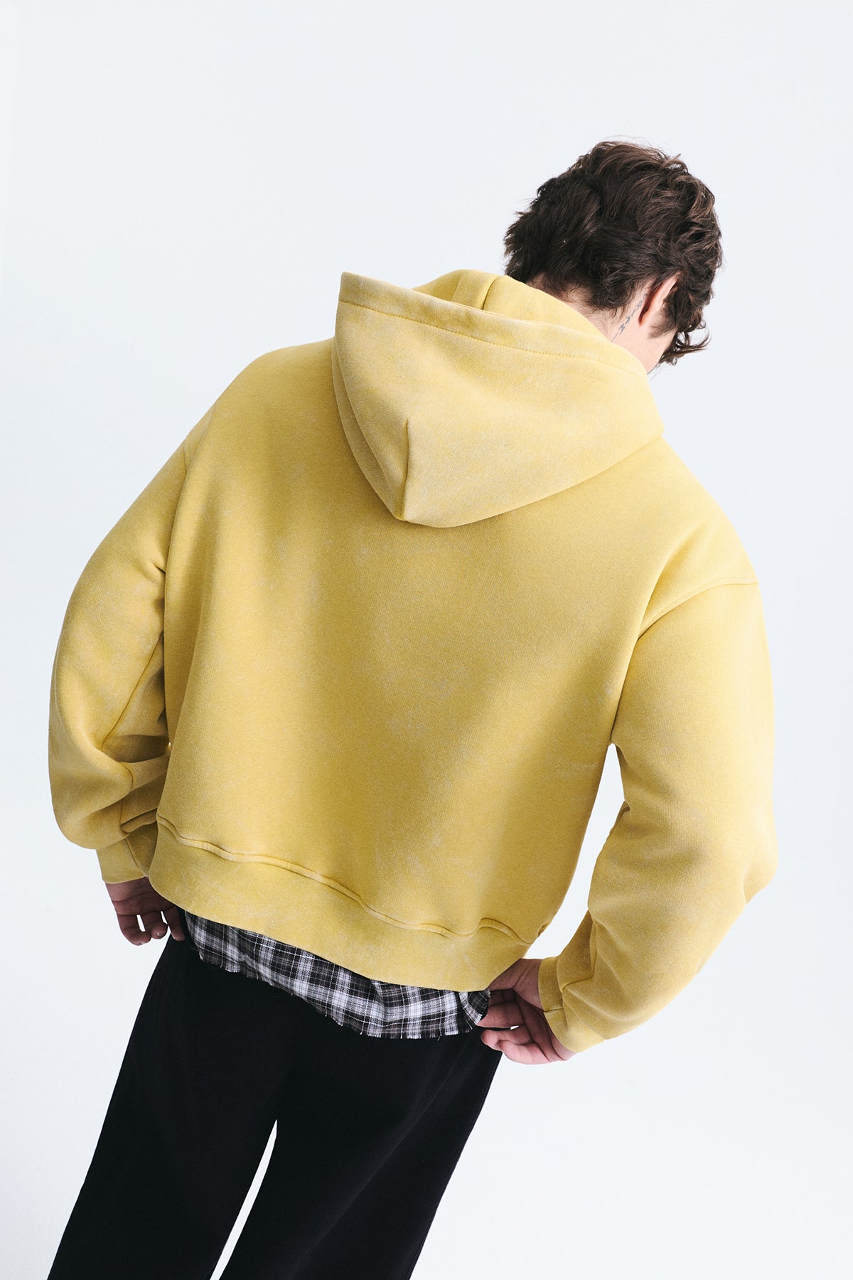 Boxy Fit Metal Klips Kapama Sweatshirt