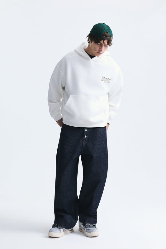 Oversize Sırt Baskılı Sweatshirt