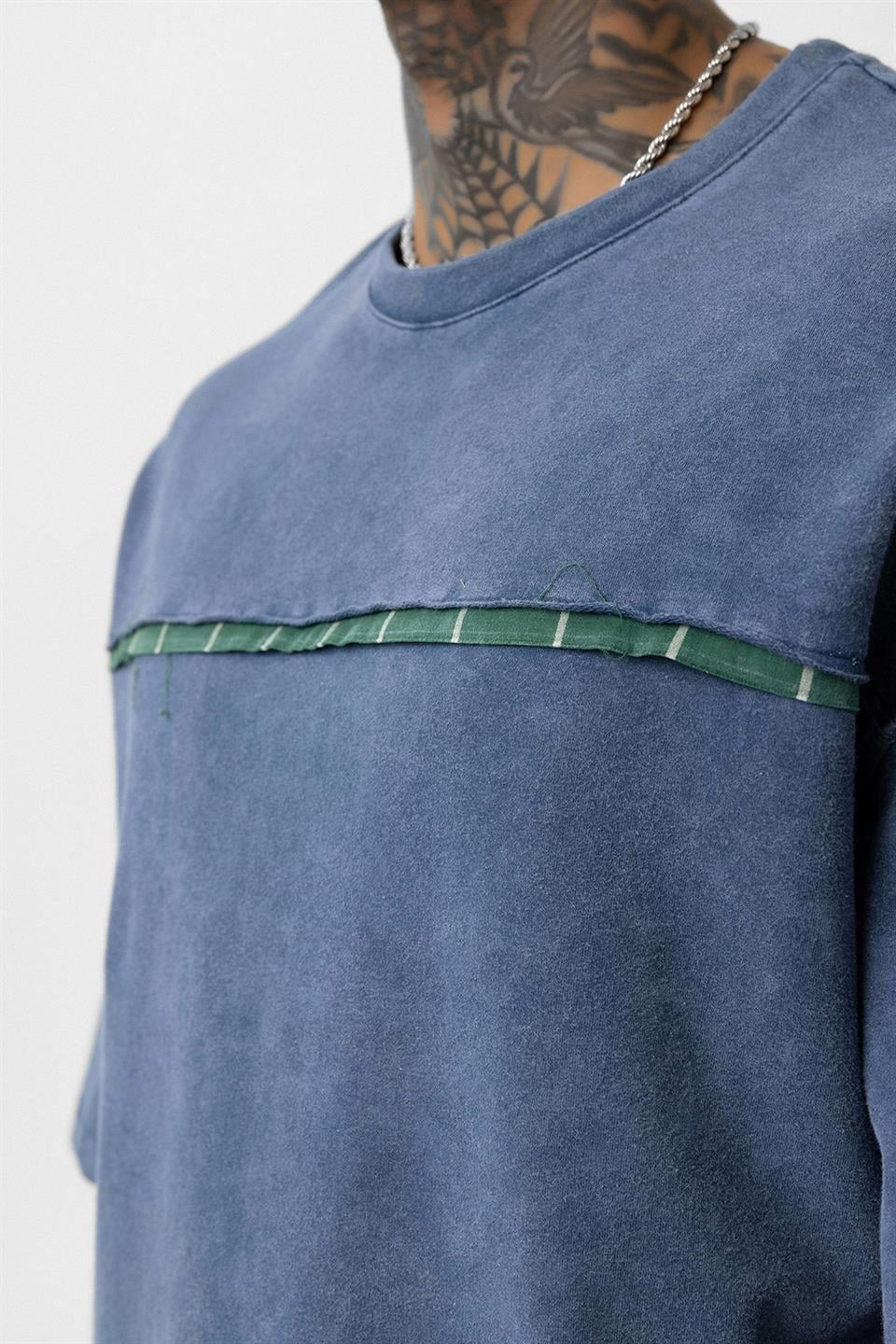 Yıkamalı Arka Baskılı Oversize Tişört