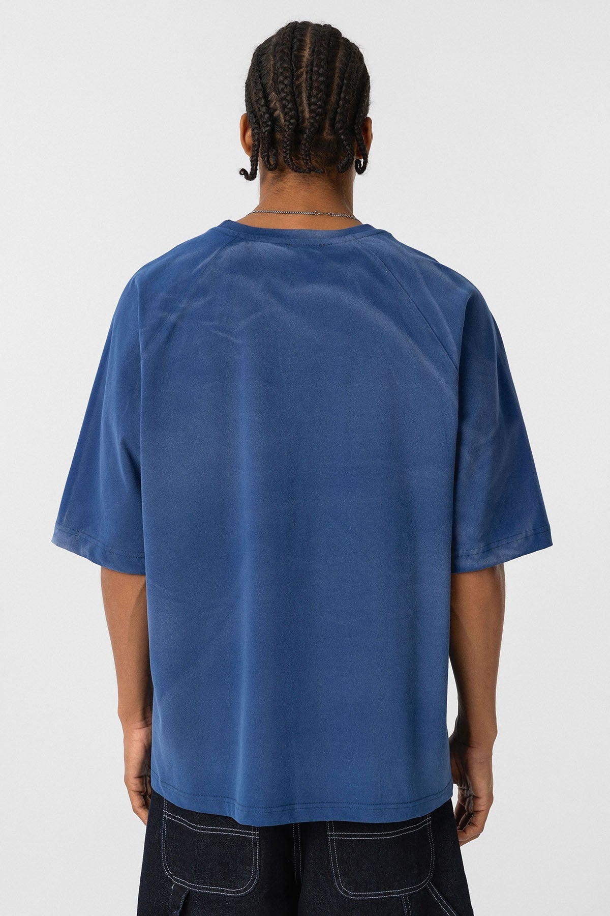 Yıkamalı Ön Baskılı Oversize Tişört