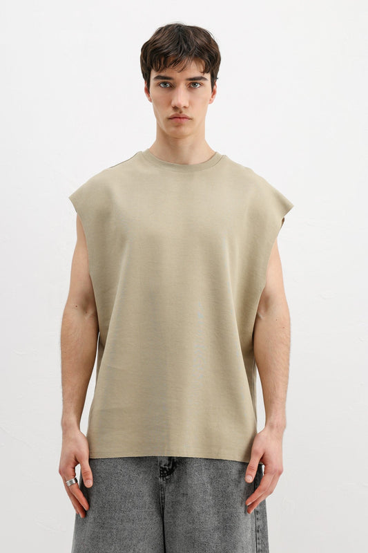 Oversize Kolsuz Basic Tişört