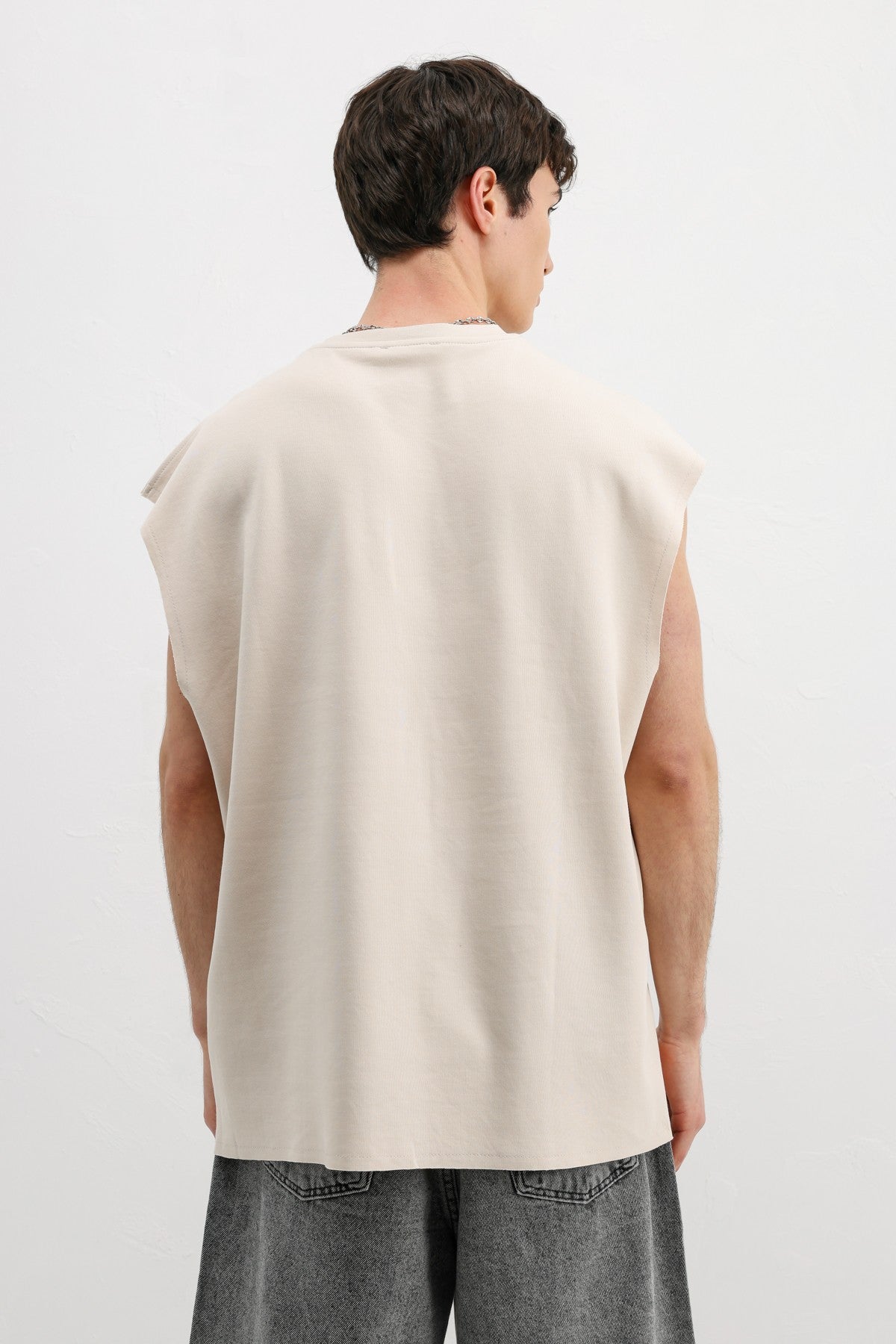 Oversize Kolsuz Basic Tişört