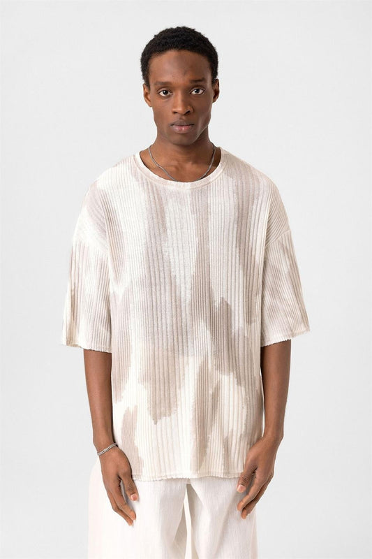 Yıkamalı Oversize Triko Tişört