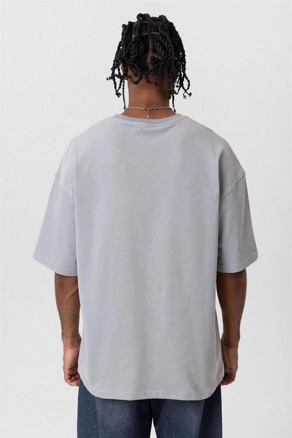 Basic Oversize Bisiklet Yaka Tişört