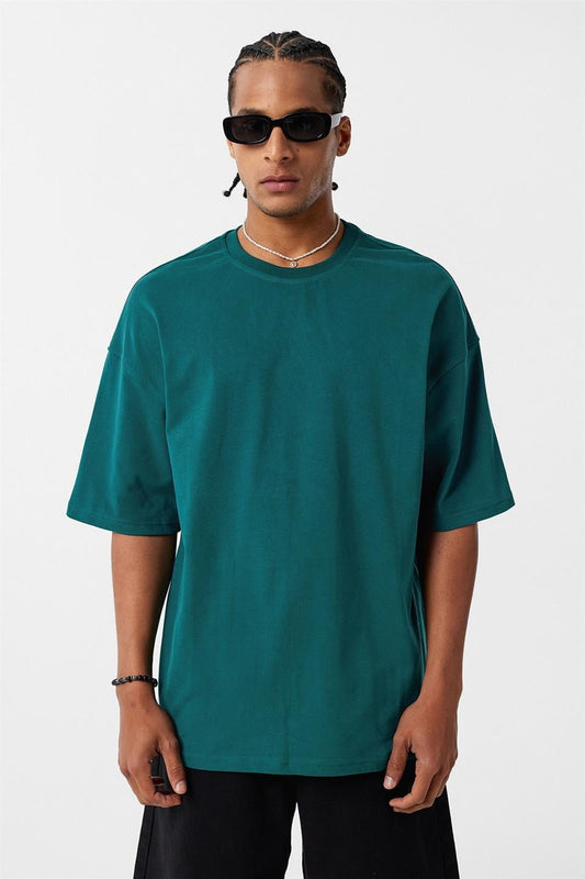 Basic Oversize Bisiklet Yaka Tişört