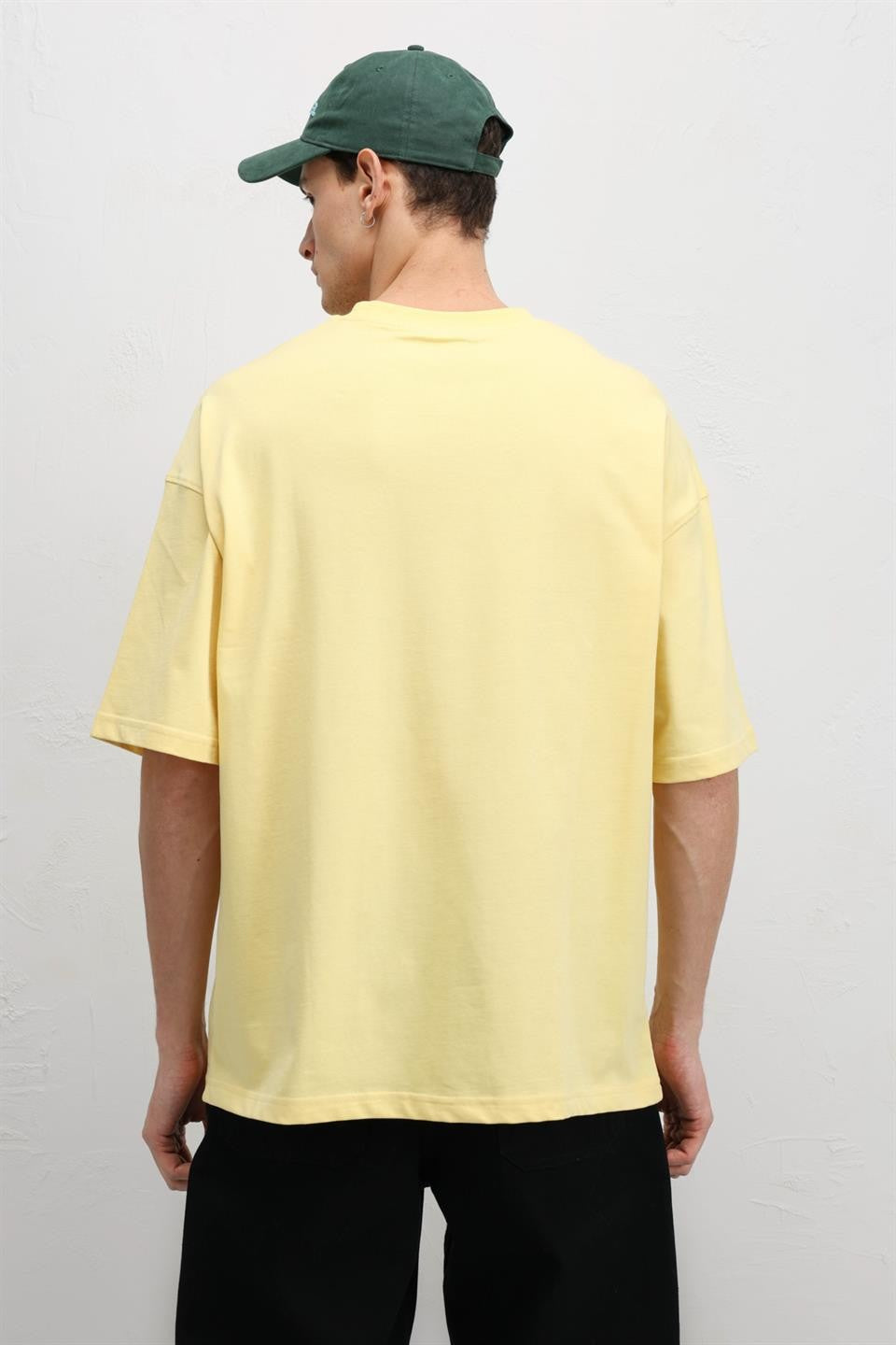 Basic Oversize Bisiklet Yaka Tişört