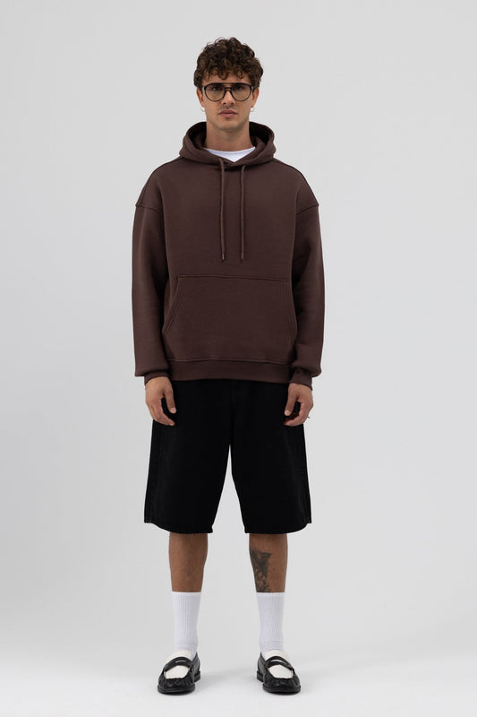 Basic Oversize Kapüşonlu Sweatshirt