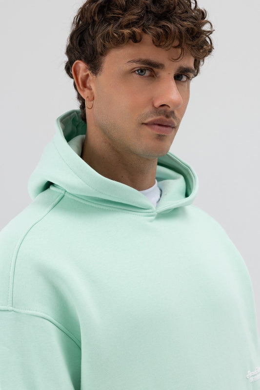 Oversize Kapüşonlu Baskılı Sweatshirt
