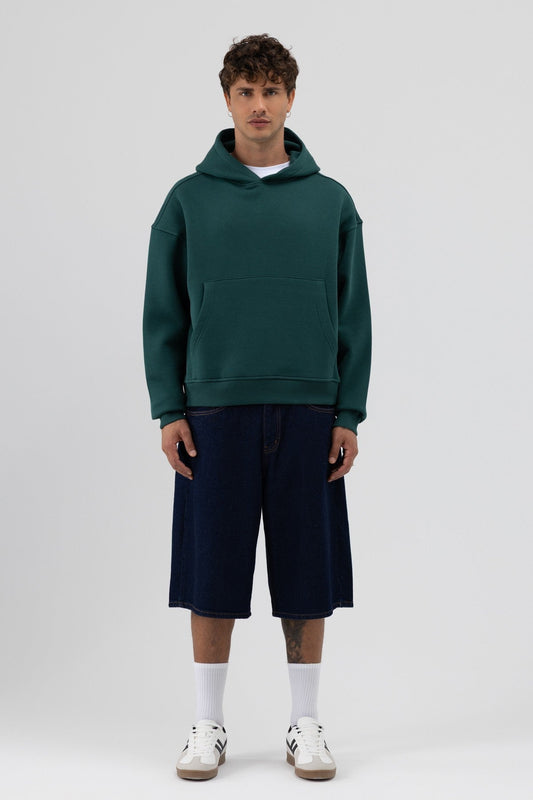 Basic Kapüşonlu Boxy Fit Sweatshirt