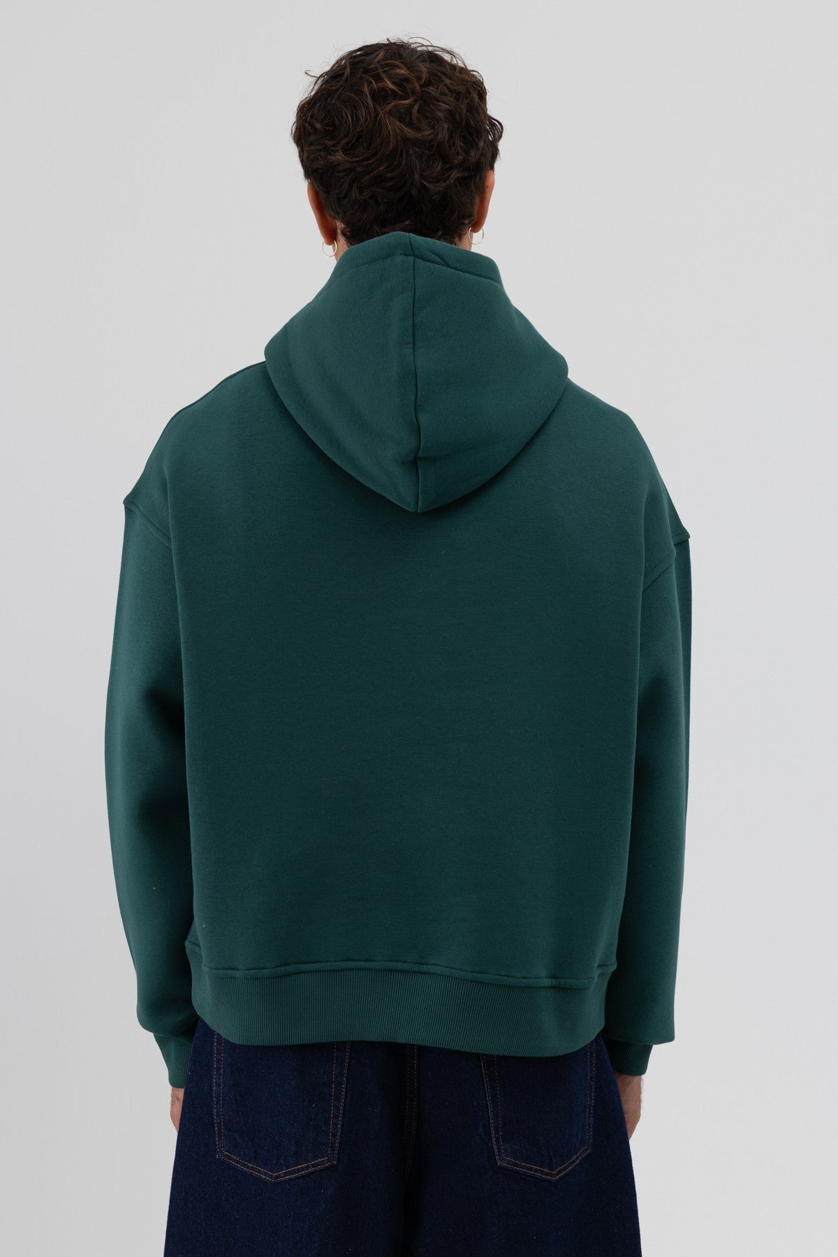 Basic Kapüşonlu Boxy Fit Sweatshirt