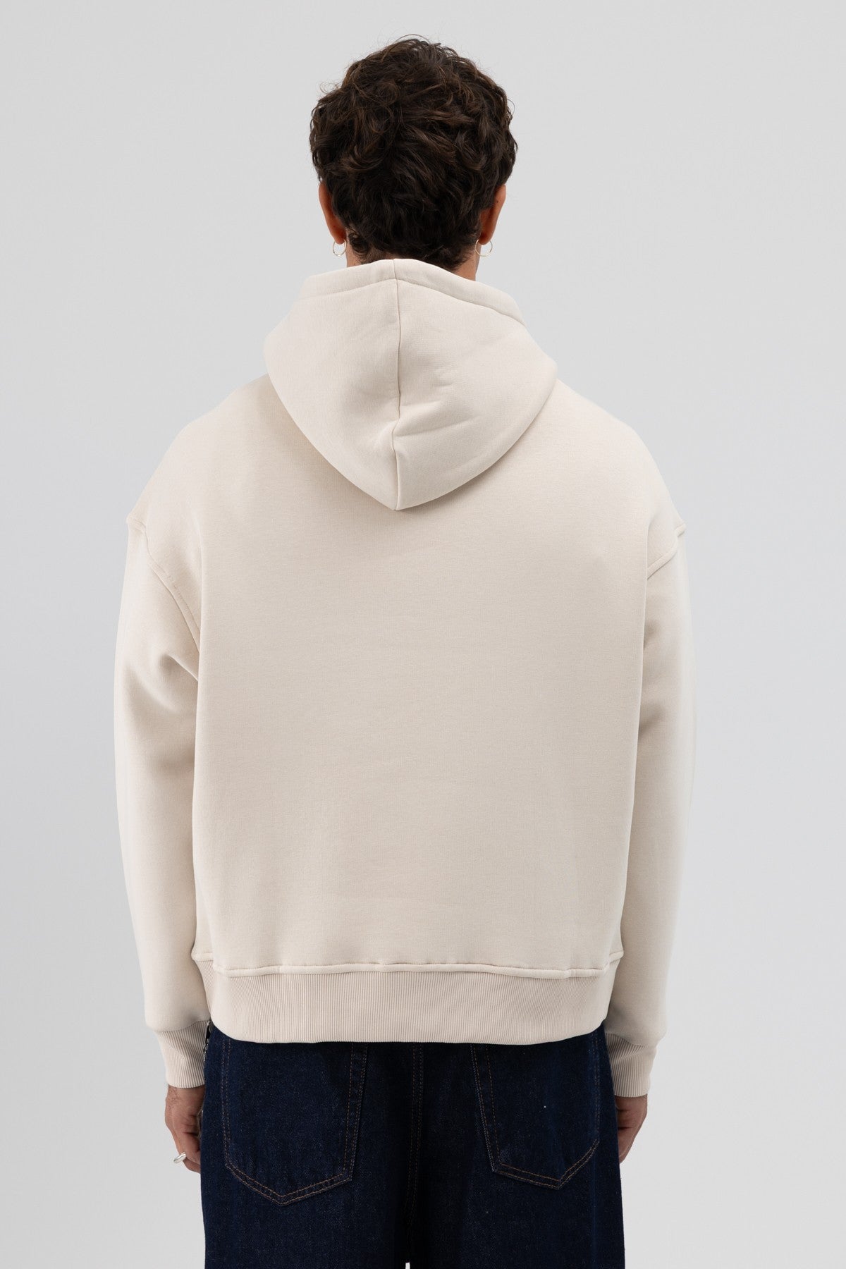 Basic Kapüşonlu Boxy Fit Sweatshirt