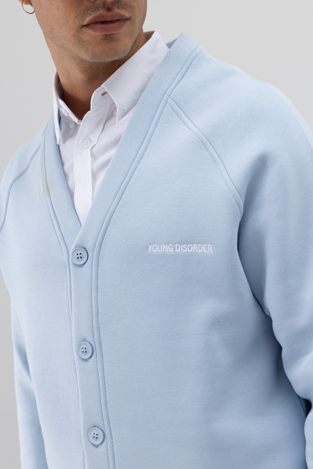 Oversize Düğmeli Sweatshirt