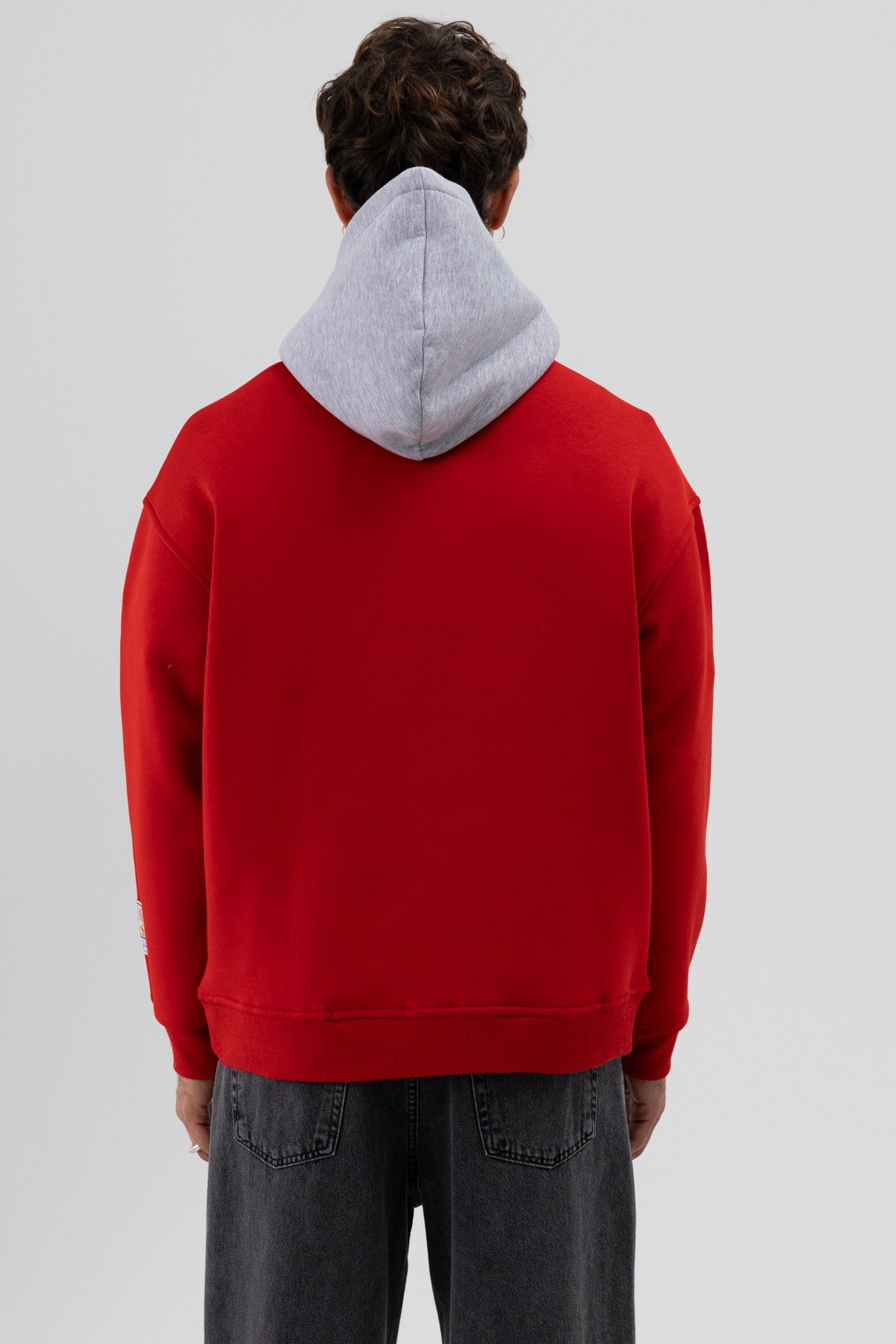 Çift Renk Baskılı Oversize Sweatshirt