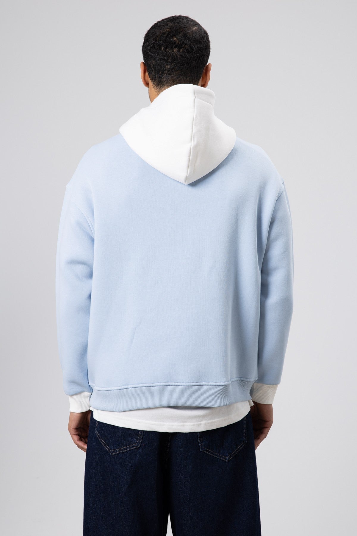 Çift Renk Baskılı Oversize Sweatshirt