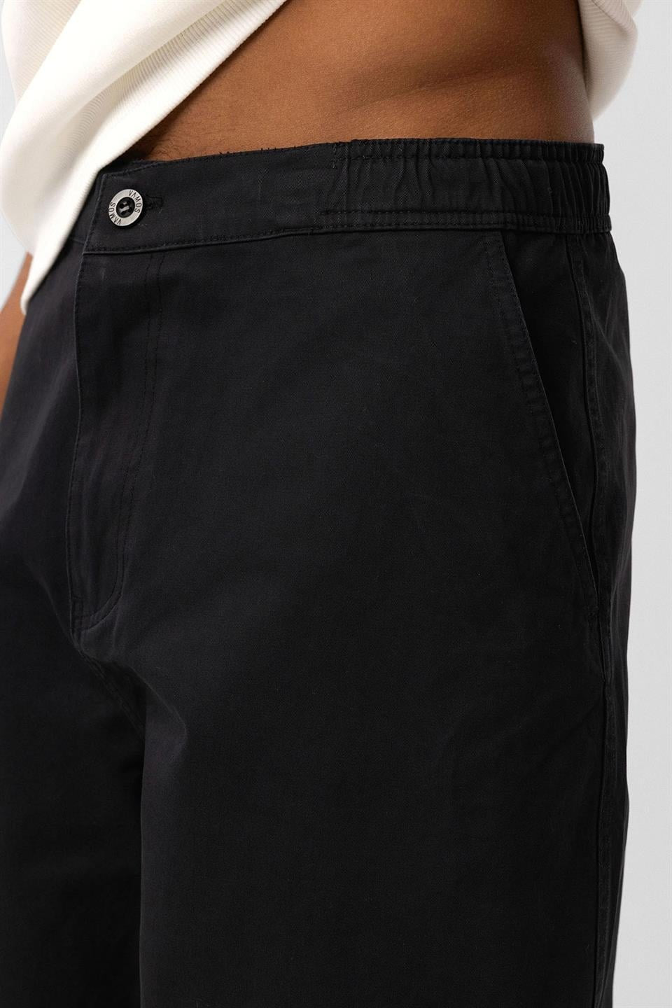 Yıkamalı Gabardin Baggy Pantolon