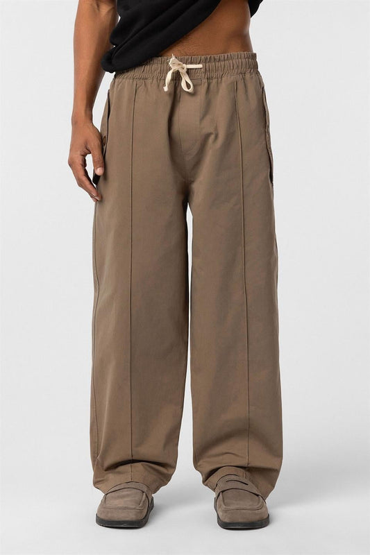 Bağcıklı Baggy Gabardin Pantolon