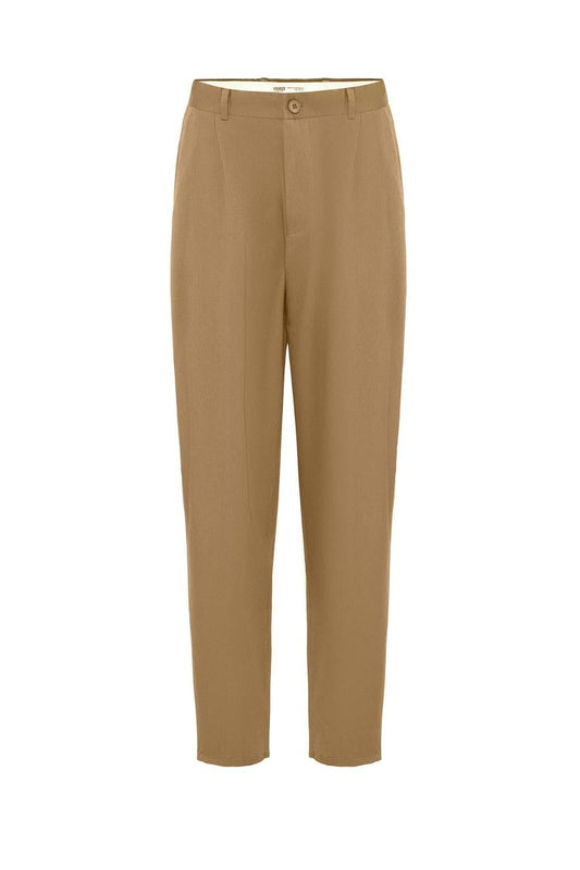 Baggy Fit Pileli Kumaş Pantolon