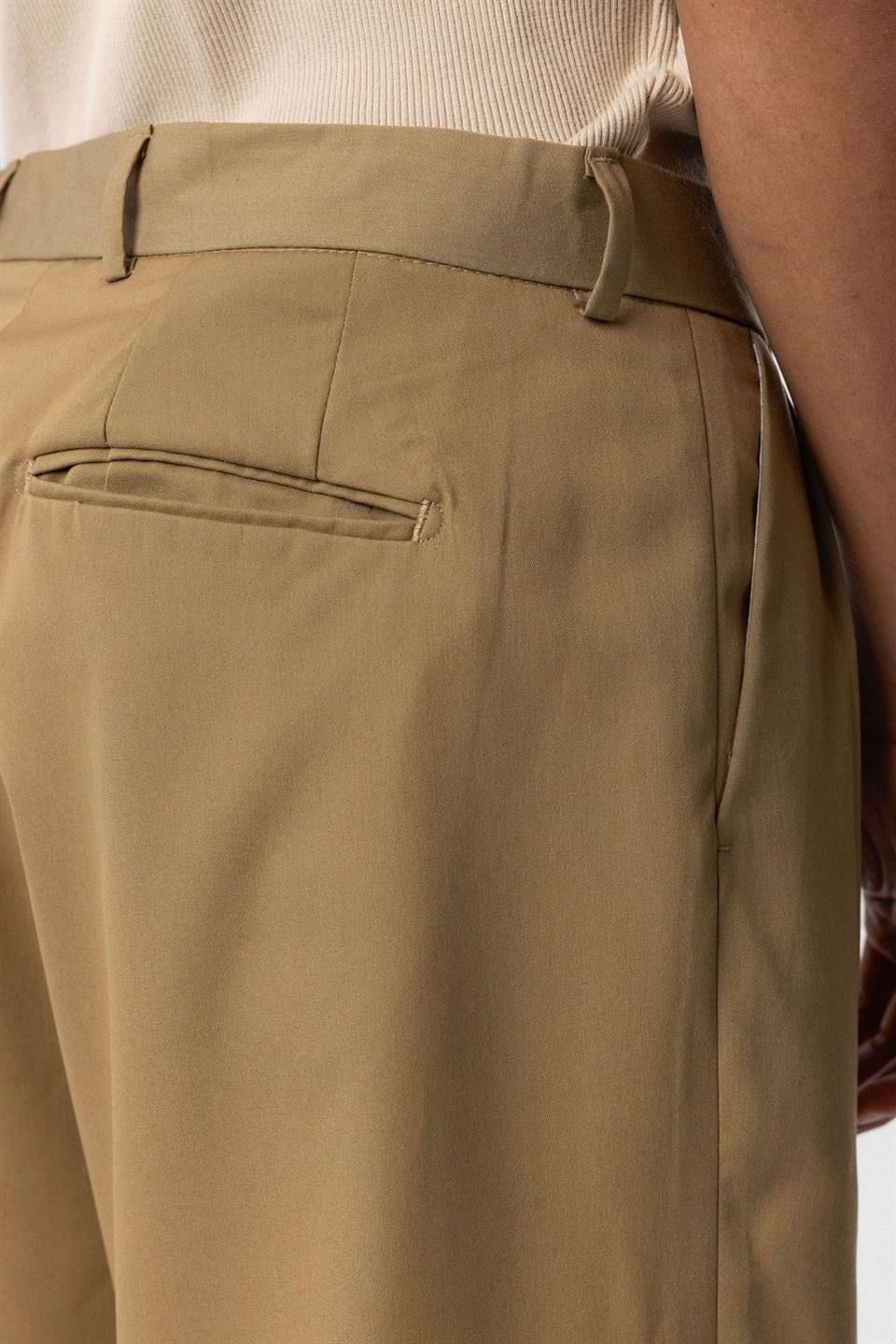 Baggy Fit Pileli Kumaş Pantolon